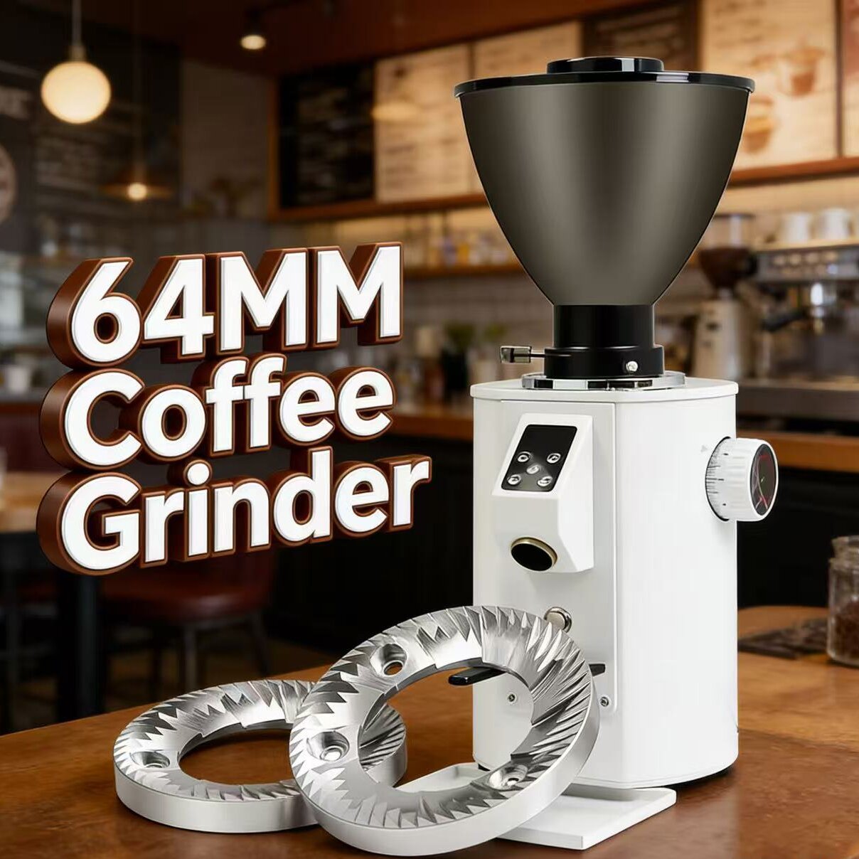 Commercial Coffee Grinder Flat Burr 64Mm - Penggiling Kopi Espresso Komersial Flat Burr