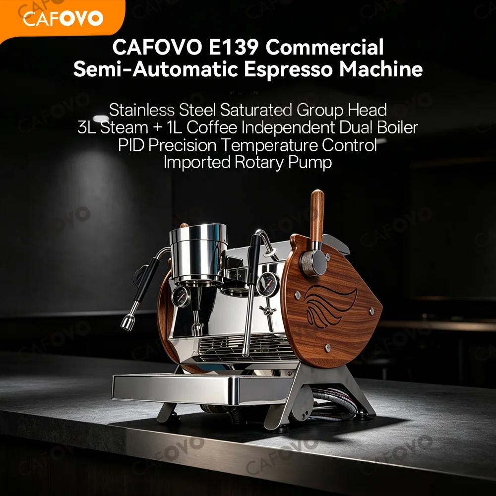Semi Automatic Espresso Machine Pid - Mesin Espresso Semi-Otomatis Komersial CAFOVO E139