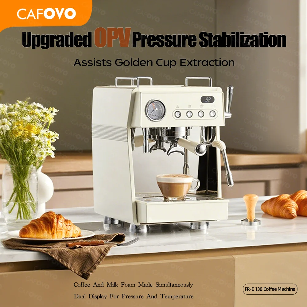 Semi Automatic Espresso Machine Pid - Mesin Espresso Semi-Automatis CAFOVO E138 9Bar