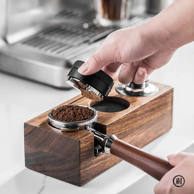 Stasiun Tamper Kopi Kayu Anti  - Espresso Tamper Station ulasan dan harga