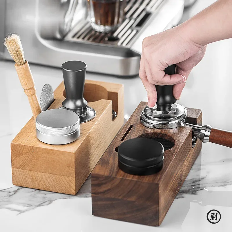 Stasiun Tamper Kopi Kayu Anti  - Espresso Tamper Station ulasan dan harga