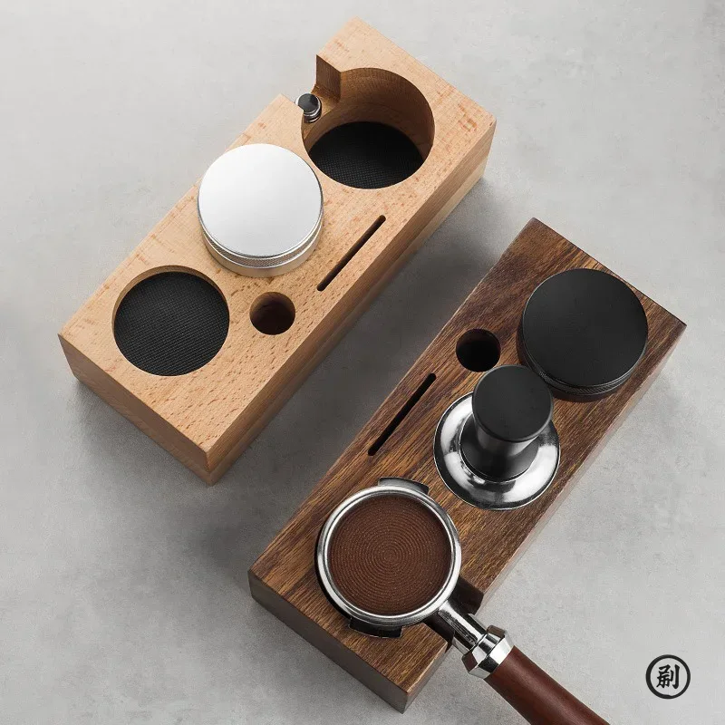 Stasiun Tamper Kopi Kayu Anti  - Espresso Tamper Station ulasan dan harga