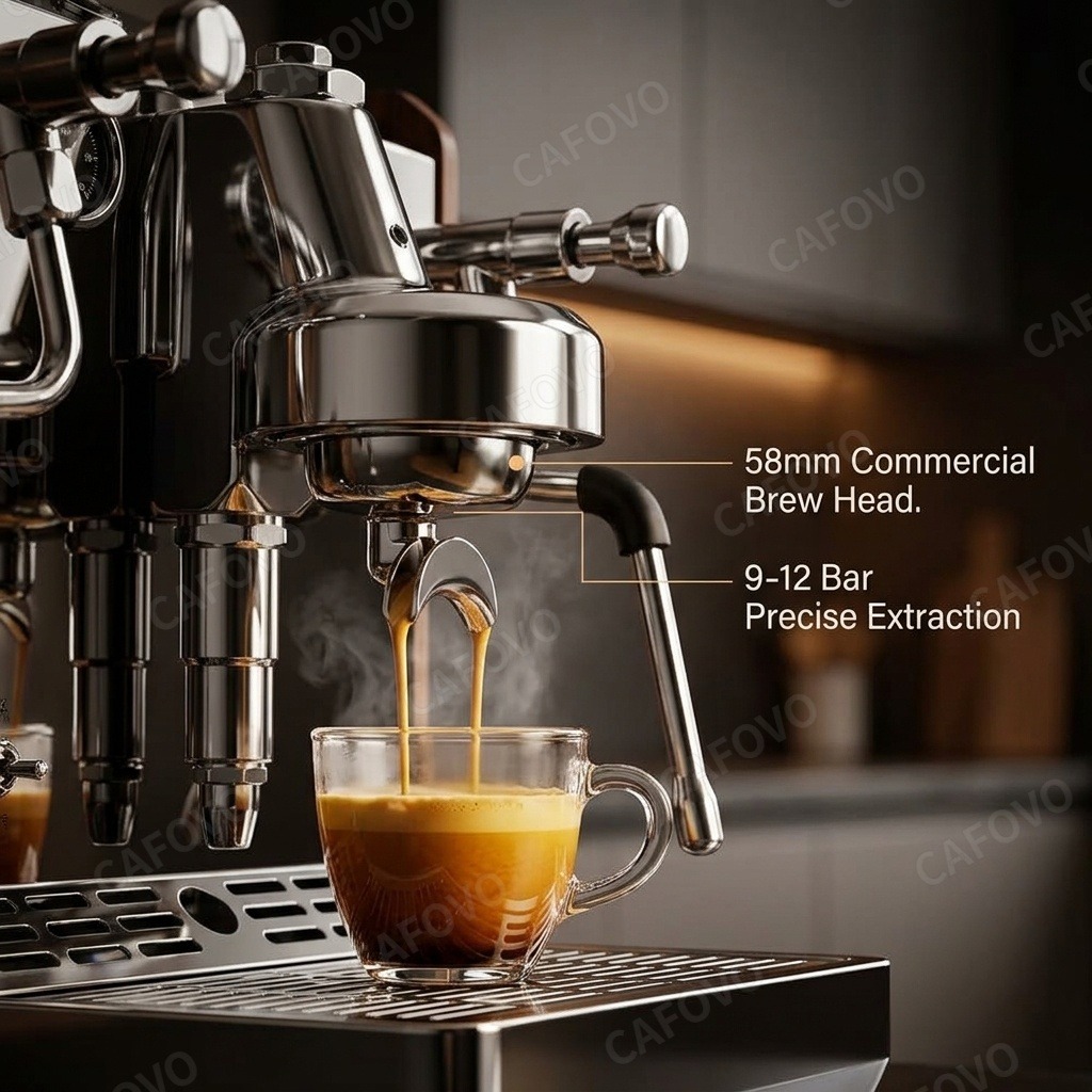 Mesin Espresso CAFOVO E109, Pe - Espresso Machine Dual Boiler ulasan dan harga