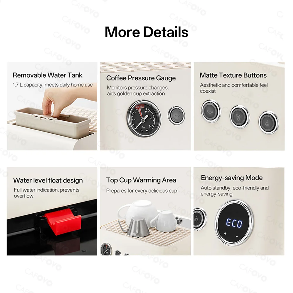 Mesin Espresso Semi-Otomatis C - Espresso Machine Flow Control ulasan dan harga