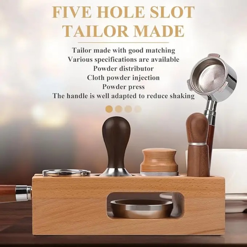 Stasiun Tamper Kopi Kayu 51/54 - Espresso Tamper Station ulasan dan harga