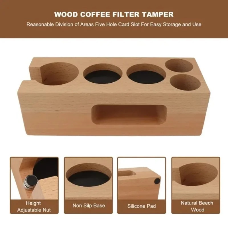 Stasiun Tamper Kopi Kayu 51/54 - Espresso Tamper Station ulasan dan harga