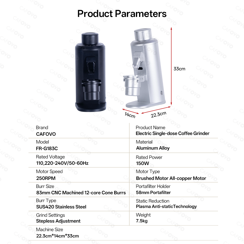 Penggiling Kopi Elektrik CAFOV - Coffee Grinder Conical Burr 83Mm ulasan dan harga