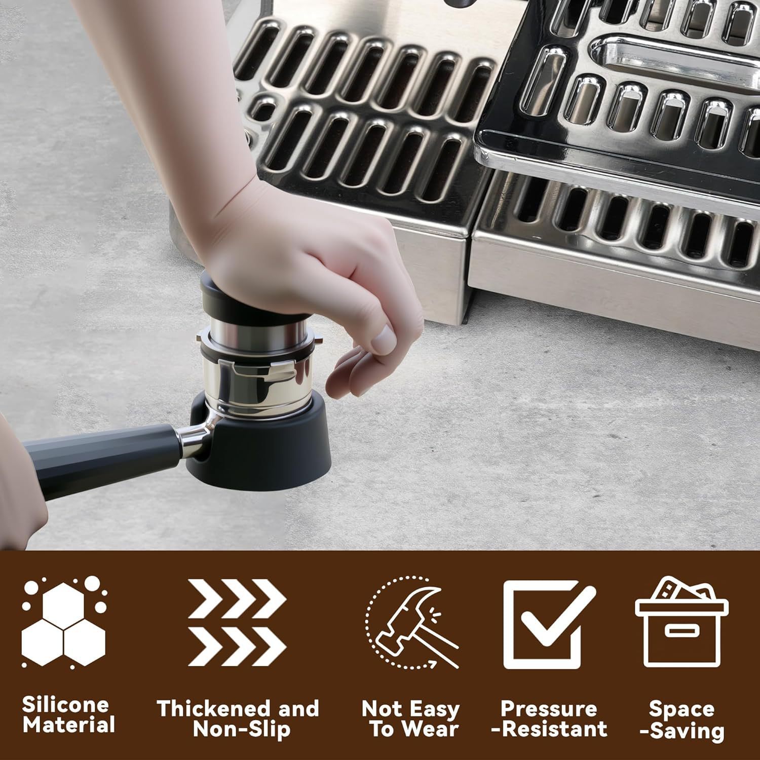 Tempat Penyimpanan Portafilter - Espresso Tamper Station ulasan dan harga