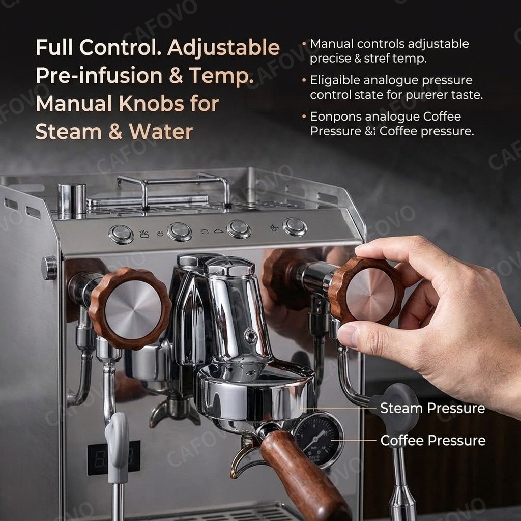 CAFOVO E118 Mesin Espresso Sem - Semi Automatic Espresso Machine Pid ulasan dan harga