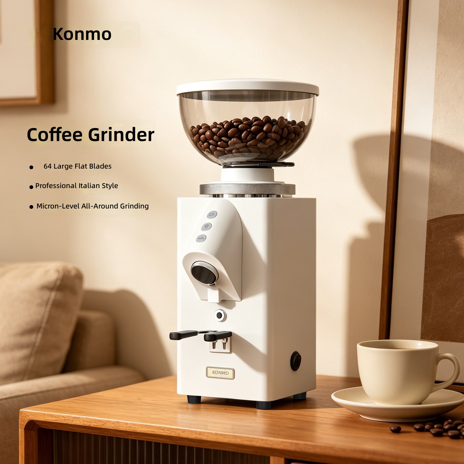 Moioco K1, Penggiling Kopi Ele - Commercial Coffee Grinder Flat Burr 64Mm ulasan dan harga