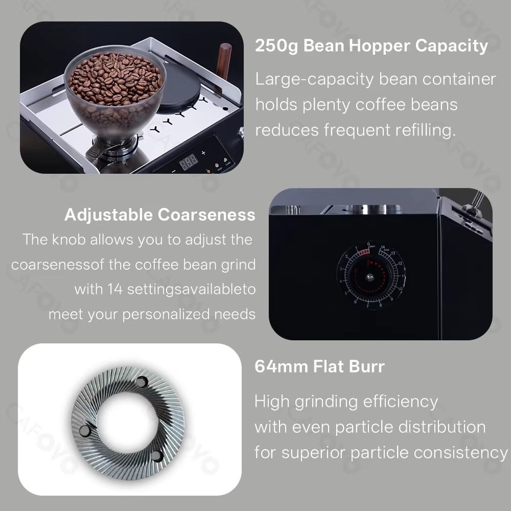 Mesin Espresso All-In-One Kome - Commercial Coffee Grinder Flat Burr 64Mm ulasan dan harga