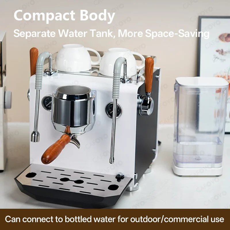 Mesin Espresso Komersial Dual  - Espresso Machine Flow Control ulasan dan harga